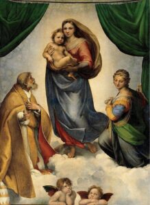 Madonna Sixtina, Raffaello Sanzio 1513-1514 (oli sobre tela)